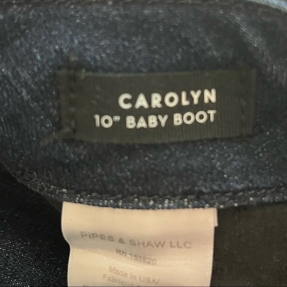 Veronica Beard Carolyn 10” Baby Boot Lace Up Raw Hem Jeans - Picture 16 of 16